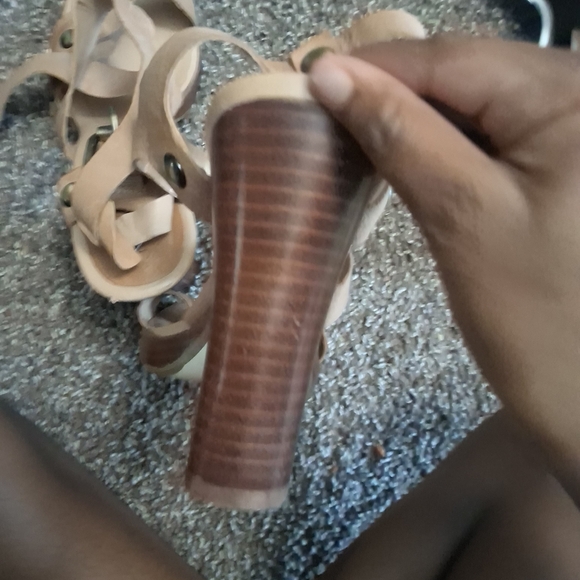 Nine West Tan Block Heel Sandals - Picture 6 of 11